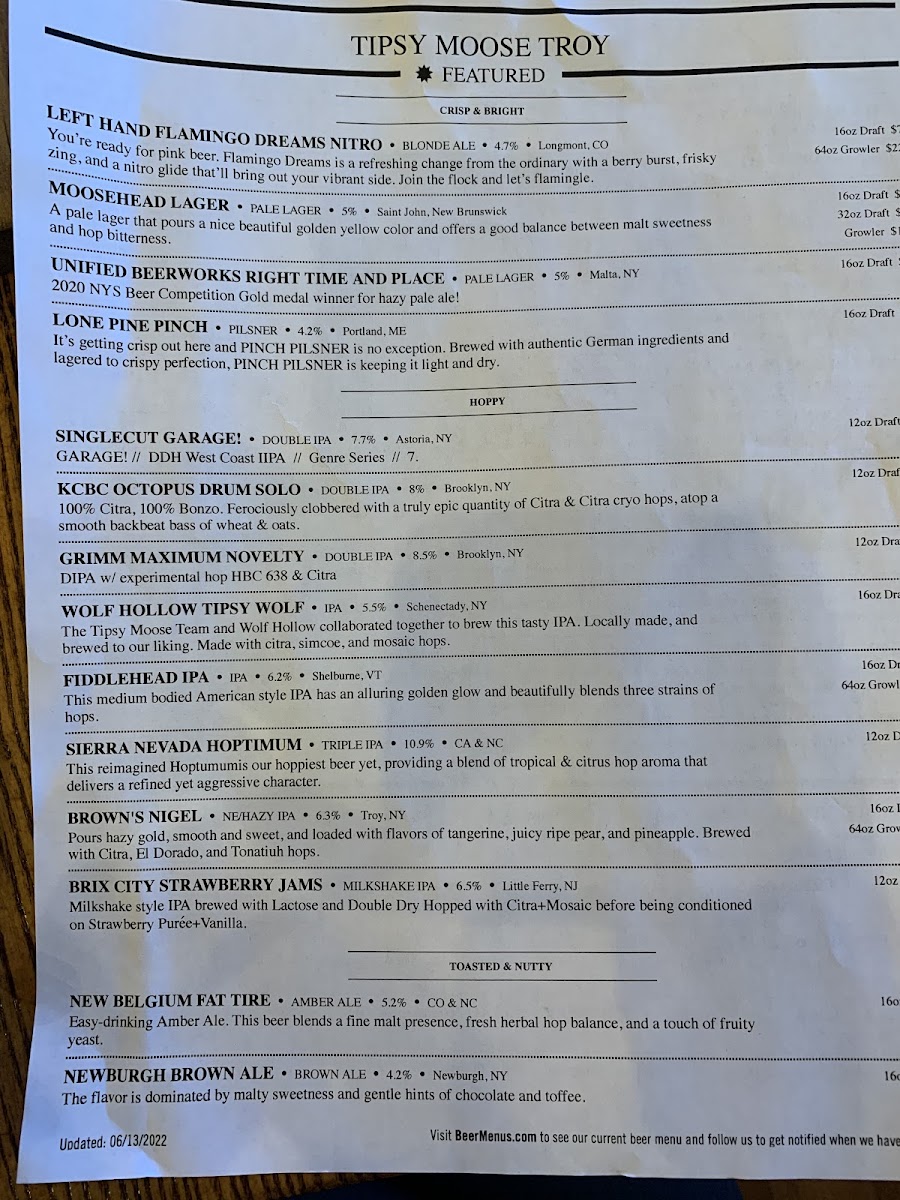 Tipsy Moose Tap & Tavern Menu - Image 4